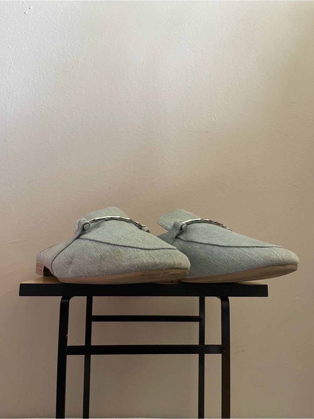 Call It Spring Pale Blue Denim Slip-on Mules – Size 10 *Flaw - Picture 6 of 15